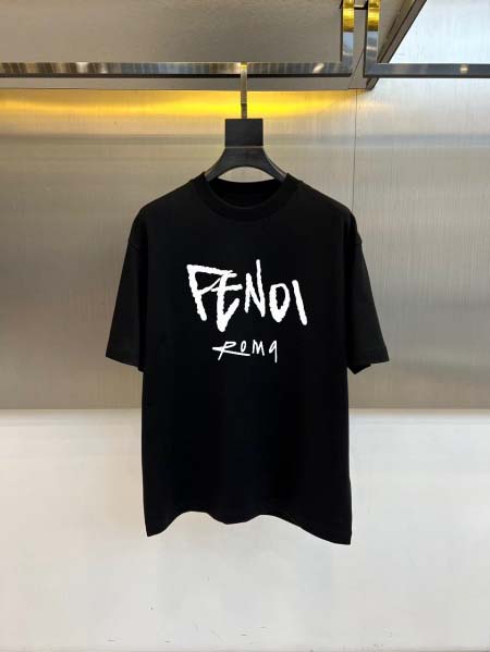 2026年4月16日新作FENDI半袖 tシャツ高品質/誕生日プレゼント/FF工場M-3XL
