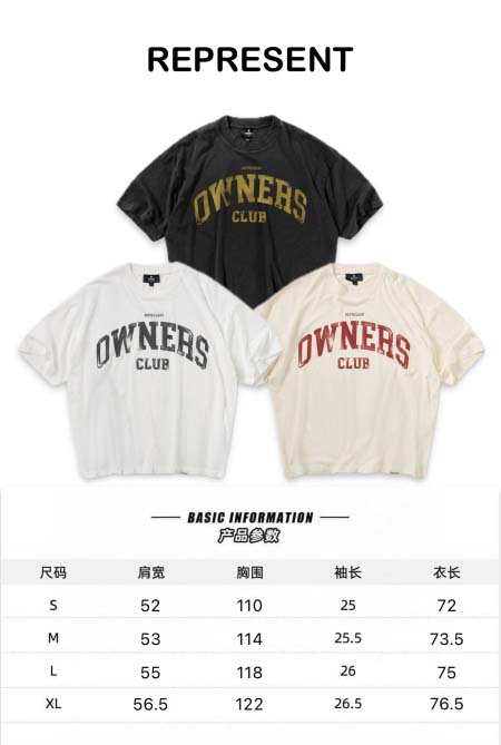 2026年4月13日春夏入荷新作REPRESENT短袖Tシャ...