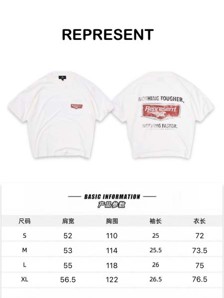 2026年4月13日春夏入荷新作REPRESENT短袖Tシャ...